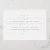 クリスマスホワイトシックなラグジュアリーグレー2写真コラージュ 箔招待状 (裏面)