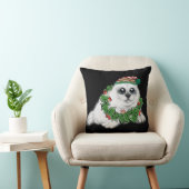 クリスマスホワイトシールアップ、フェスティバル北極動物 クッション (椅子)