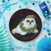 クリスマスホワイトシールアップ、フェスティバル北極動物 ペーパープレート (パーティー)