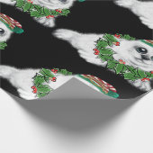 クリスマスホワイトシールアップ、フェスティバル北極動物 ラッピングペーパー (角)