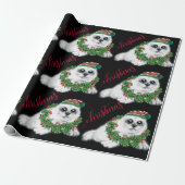 クリスマスホワイトシールアップ、フェスティバル北極動物 ラッピングペーパー (アンロールド)