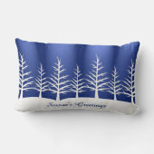 クリスマスホワイトツリーズ雪 ランバークッション (裏面)