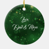 クリスマスホワイトドーブオーナメント セラミックオーナメント (裏面)