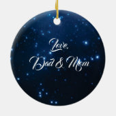 クリスマスホワイトドーブオーナメント セラミックオーナメント (裏面)