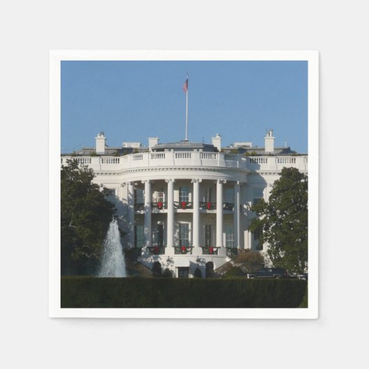 クリスマスホワイトハウスフォーホリデーズワシントンDC スタンダードカクテルナプキン (正面)