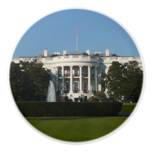 クリスマスホワイトハウスフォーホリデーズワシントンDC セラミックノブ (正面)