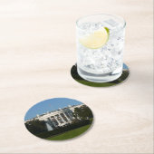 クリスマスホワイトハウスフォーホリデーズワシントンDC ラウンドペーパーコースター (インサイチュ)