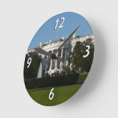 クリスマスホワイトハウスフォーホリデーズワシントンDC ラウンド壁時計 (傾斜)