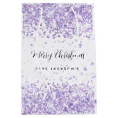 クリスマスホワイトバイオレットの名前 ミディアムペーパーバッグ (正面)