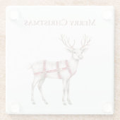 クリスマスホワイトペパーミントシカ ガラスコースター (裏面)