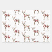 クリスマスホワイトペパーミントシカ ラッピングペーパーシート (正面3)
