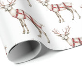 クリスマスホワイトペパーミントシカ ラッピングペーパー (ロールコーナー)