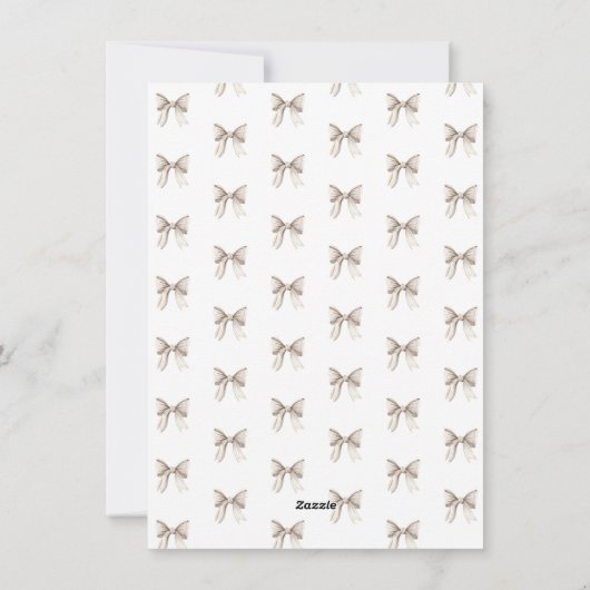 クリスマスホワイトボウコケットリース写真 シーズンカード (裏面)