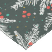 クリスマスホワイトモミの枝 テーブルクロス (アングル)