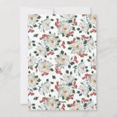 クリスマスホワイトローズパーソナライズされた花 シーズンカード (裏面)