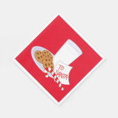 クリスマスホワイト標準ナプキン/クッキーとミルク スタンダードランチョンナプキン (角)