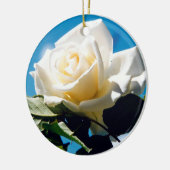 クリスマスホワイト祝ローズ – 's Life セラミックオーナメント (左)