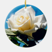クリスマスホワイト祝ローズ – 's Life セラミックオーナメント (裏面)
