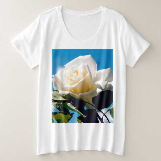 クリスマスホワイト祝ローズ – 's Life プラスサイズTシャツ (デザイン正面)