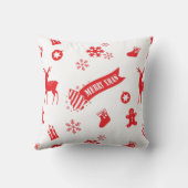 クリスマスホワイト装飾用クッションの要素 クッション (裏面)