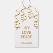 クリスマスホワイト金ゴールド ギフトタグ (裏面)