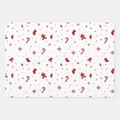 クリスマスホワイト ラッピングペーパーシート (正面3)