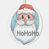 クリスマスホーサンタクロース セラミックオーナメント (左)