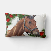クリスマスホースかわいいポニーエクストリアウマ科のン ランバークッション (裏面)
