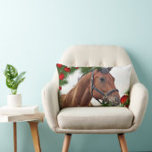 クリスマスホースかわいいポニーエクストリアウマ科のン ランバークッション (椅子)