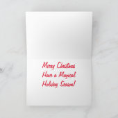 クリスマスホースとサンタクロース シーズンカード (内部)