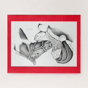 クリスマスホースとサンタクロース ジグソーパズル