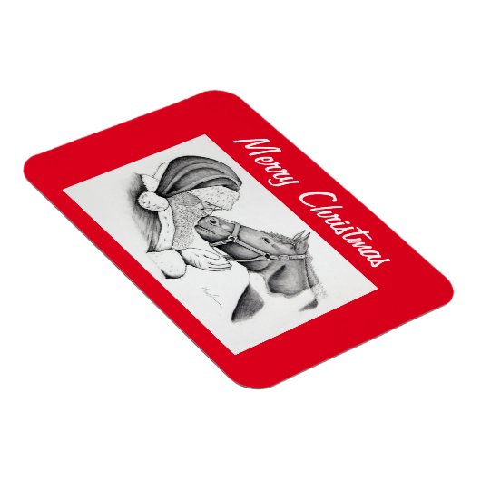 クリスマスホースとサンタクロース マグネット (右側)