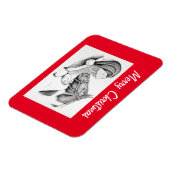 クリスマスホースとサンタクロース マグネット (左側)