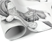 クリスマスホースとサンタクロース ラッピングペーパー (ロールコーナー)