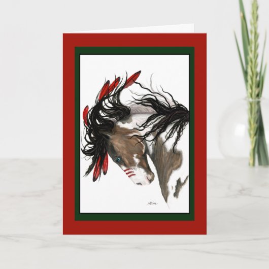 クリスマスホースのカードby Bihrle シーズンカード (正面)