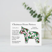 クリスマスホースのパターンから共有 シーズンポストカード (スタンド正面)