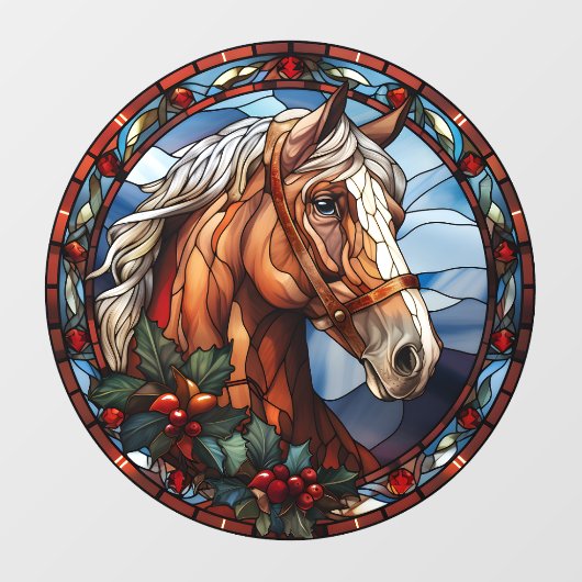 クリスマスホースの窓が貼り付く ウィンドウサイン (シート)