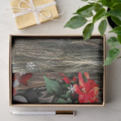 クリスマスホースカウボーイブーツポインセチア雪だるま 薄葉紙 (ギフト)