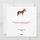 クリスマスホースサンタハットクリスマスライトクリスマス シーズンカード (裏面)