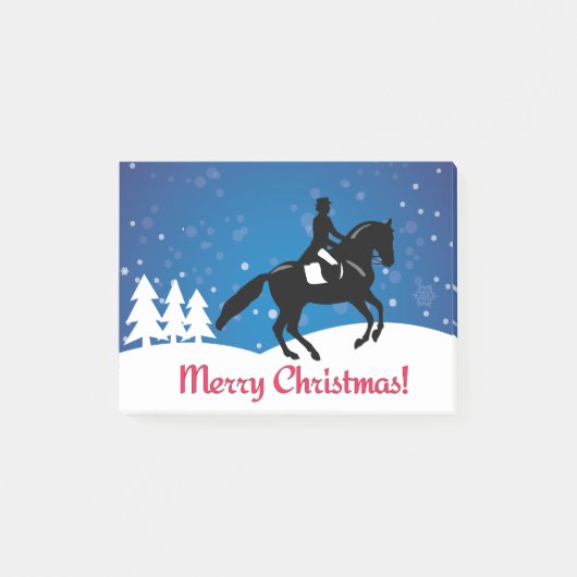 クリスマスホースドレスセージ冬 ポストイット (正面)