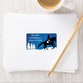 クリスマスホースドレッセージの冬 ラベル (インサイチュ)