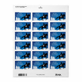 クリスマスホースドレッセージの冬 ラベル (フルシート)