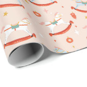 クリスマスホースフォークアート ラッピングペーパー (ロールコーナー)