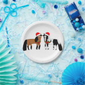 クリスマスホースプレート ペーパープレート (パーティー)