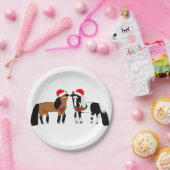 クリスマスホースプレート ペーパープレート (パーティー)
