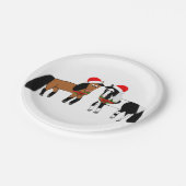 クリスマスホースプレート ペーパープレート (アングル)