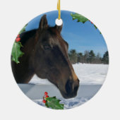 クリスマスホースホリデイオーナメント セラミックオーナメント (裏面)