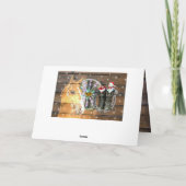 クリスマスホースワゴンホイールカウボーイブーツ馬蹄形 シーズンカード (裏面)