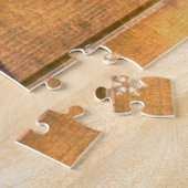 クリスマスホースワゴンホイールカウボーイブーツ馬蹄形 ジグソーパズル (側面)