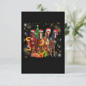 クリスマスホース馬好き 招待状 (スタンド正面)